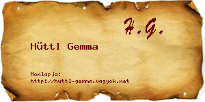 Hüttl Gemma névjegykártya